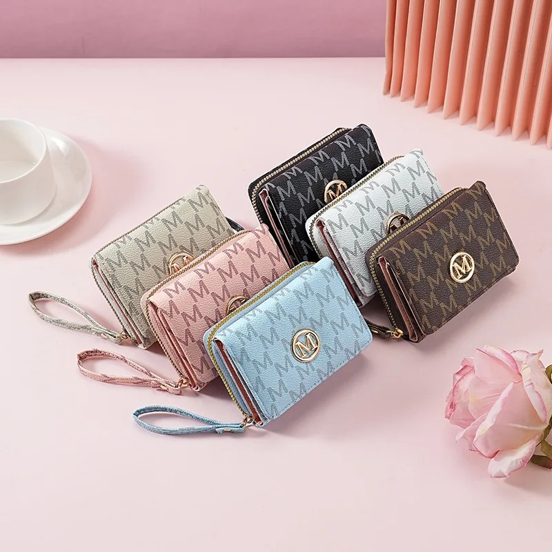 Women Accessories Bag - Cartera con Cierre de Tres Pliegues