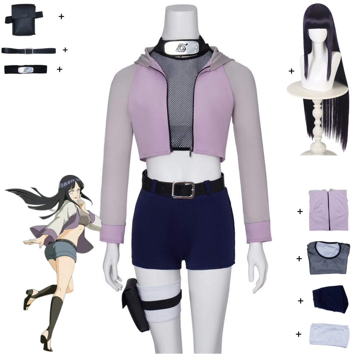 Women Accessories Bag - Disfraz de Anime Hyuga Hinata, Hyuuga
