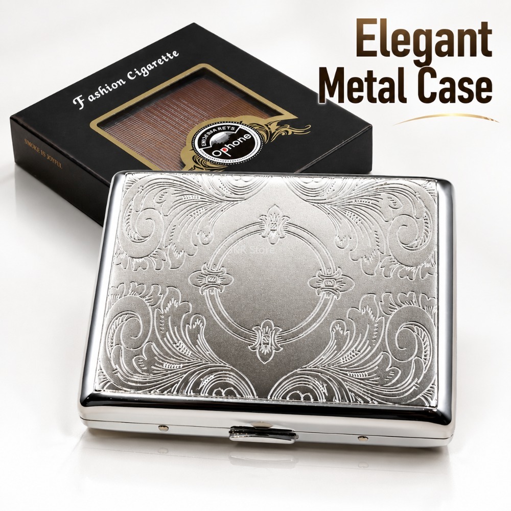 Woman Accessory - Caja de Cigarrillos de Acero Inoxidable,