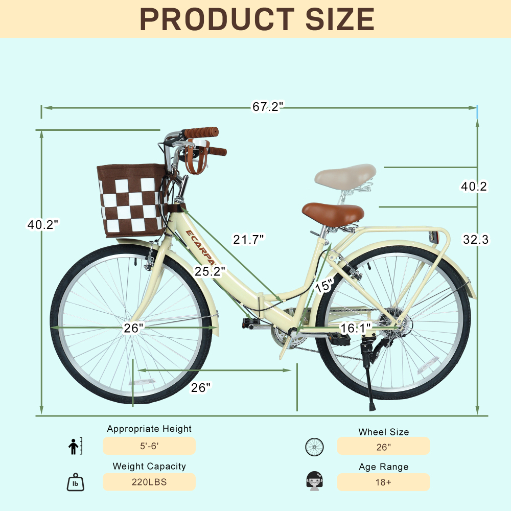Bicicleta Urbana Plegable A262 - Women Accessories Holder reseña y precio
